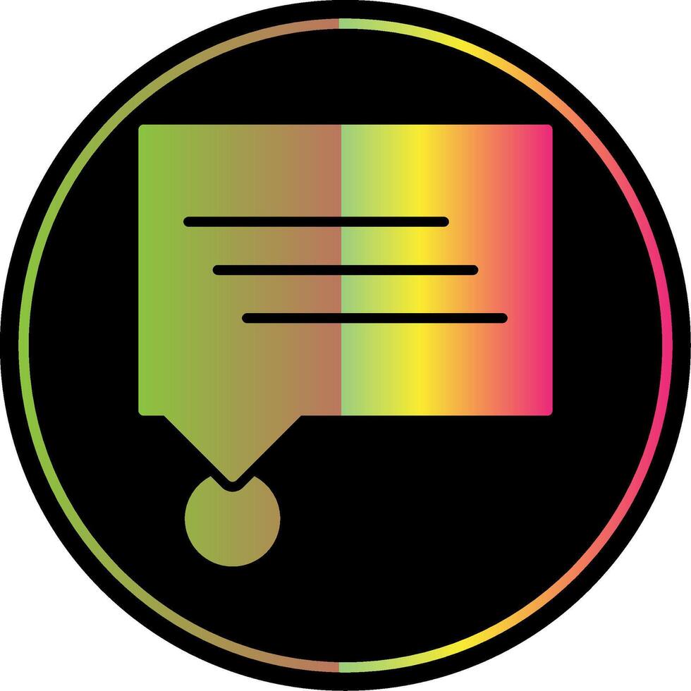 Message Glyph Due Color Icon Design vector