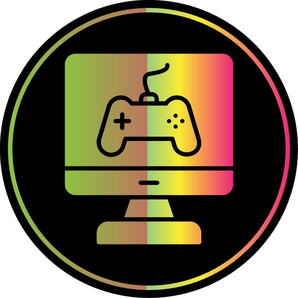 Game Glyph Due Color Icon Design vector