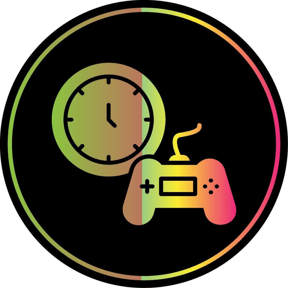 Time Glyph Due Color Icon Design vector