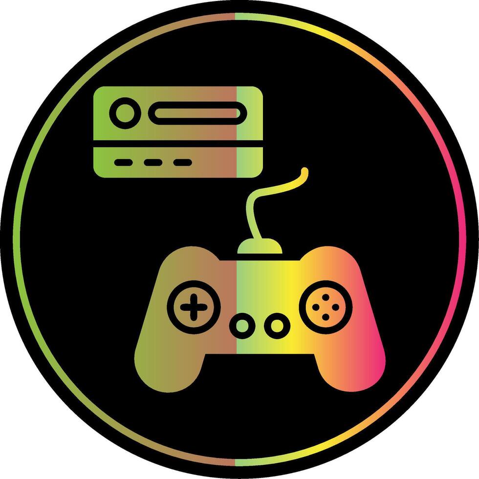 juego de azar consola glifo debido color icono diseño vector