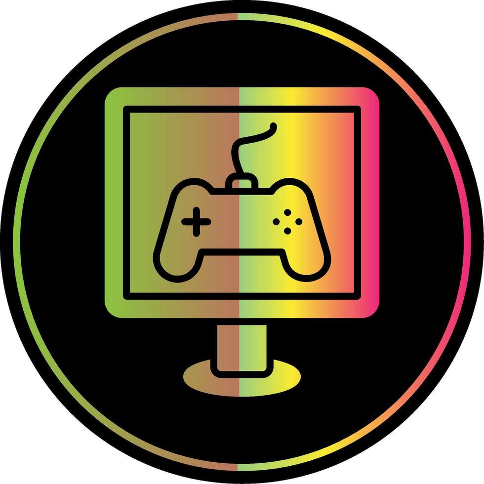 Gaming Glyph Due Color Icon Design vector