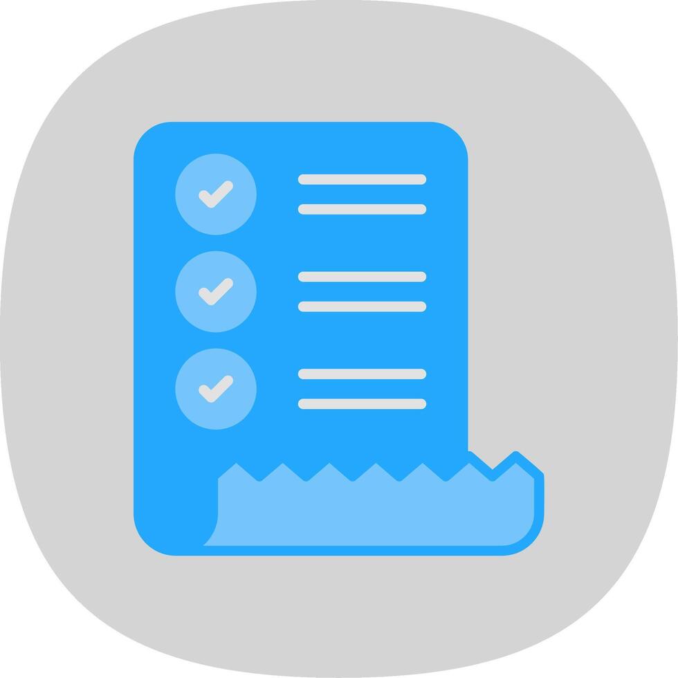 Check List Flat Curve Icon Design vector