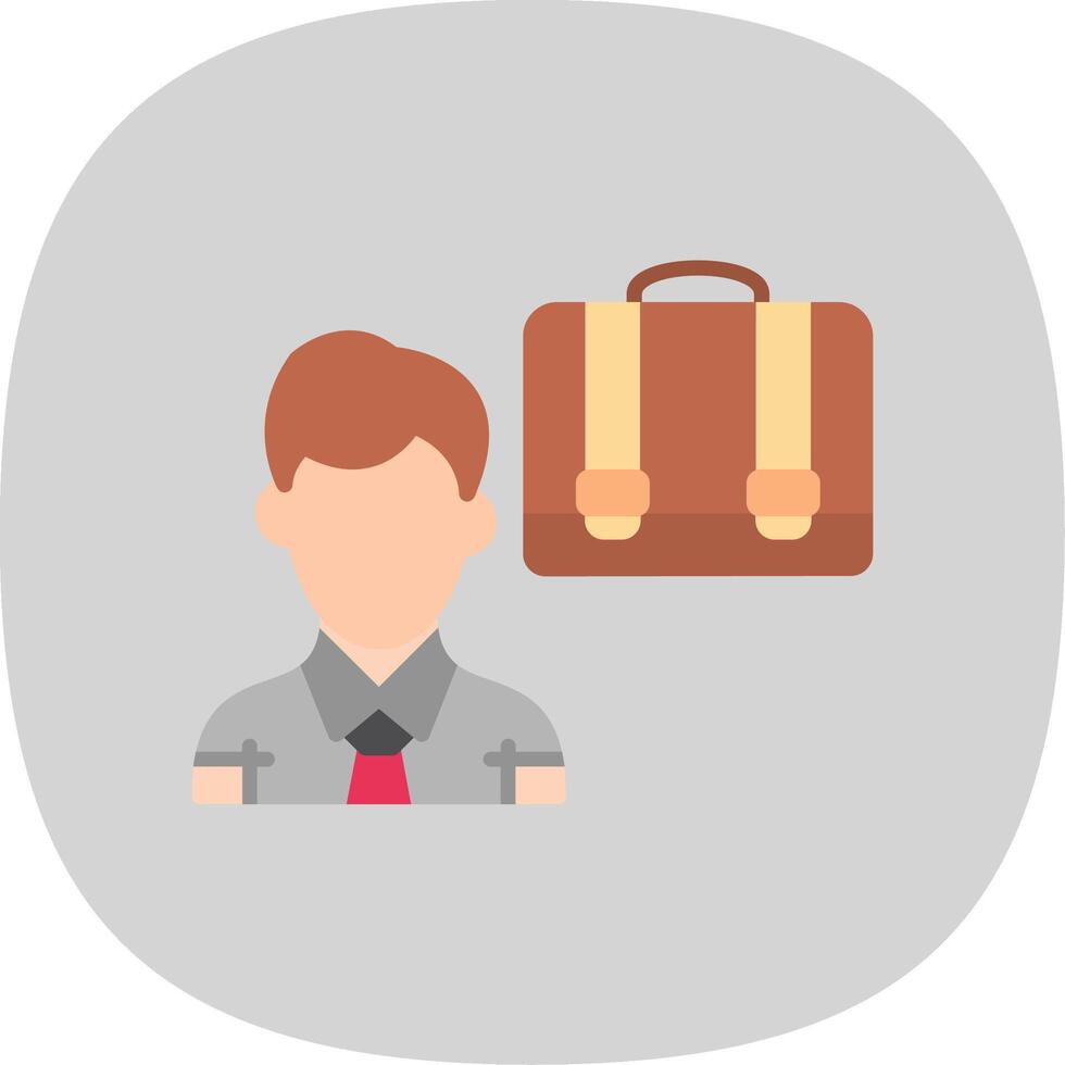 Engineering Team Flat Curve Icon Design vector