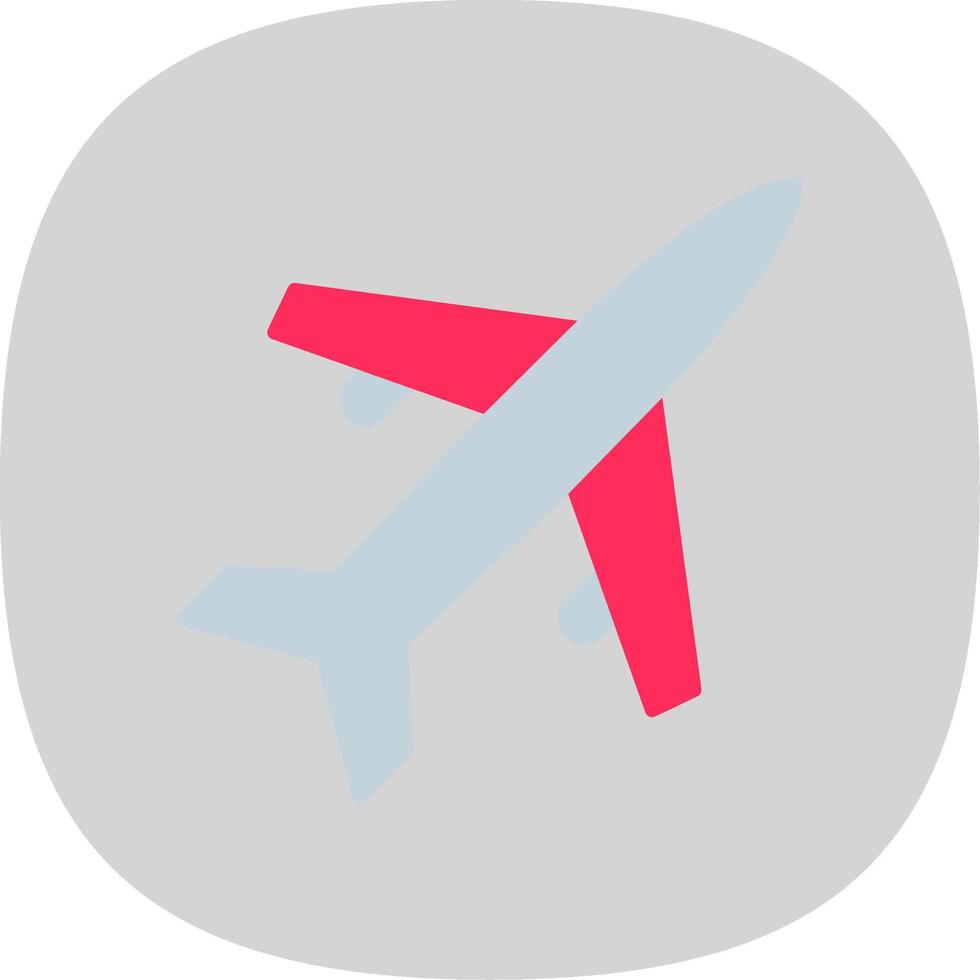 Old Plane Flat Curve Icon Design vector