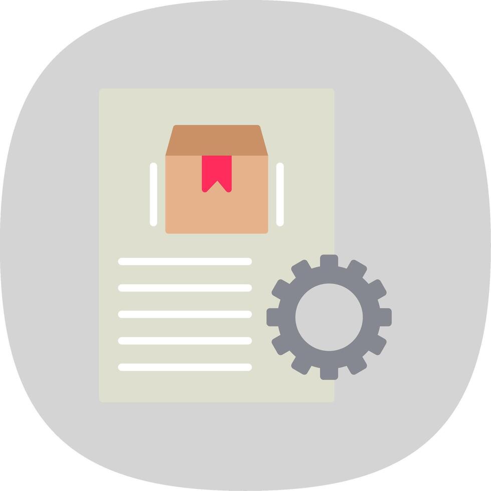 Order Processing Flat Curve Icon Design vector