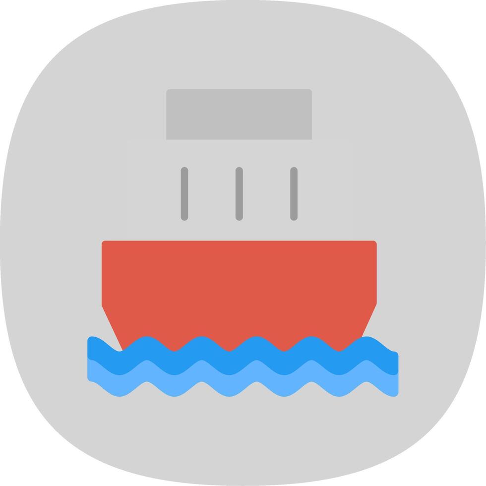 Port Flat Curve Icon Design vector