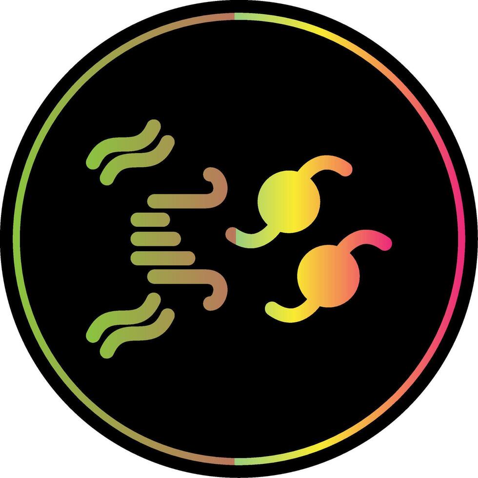 Hurricane Glyph Due Color Icon Design vector