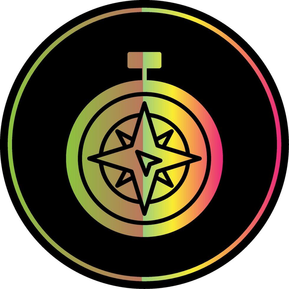 N West Glyph Due Color Icon Design vector