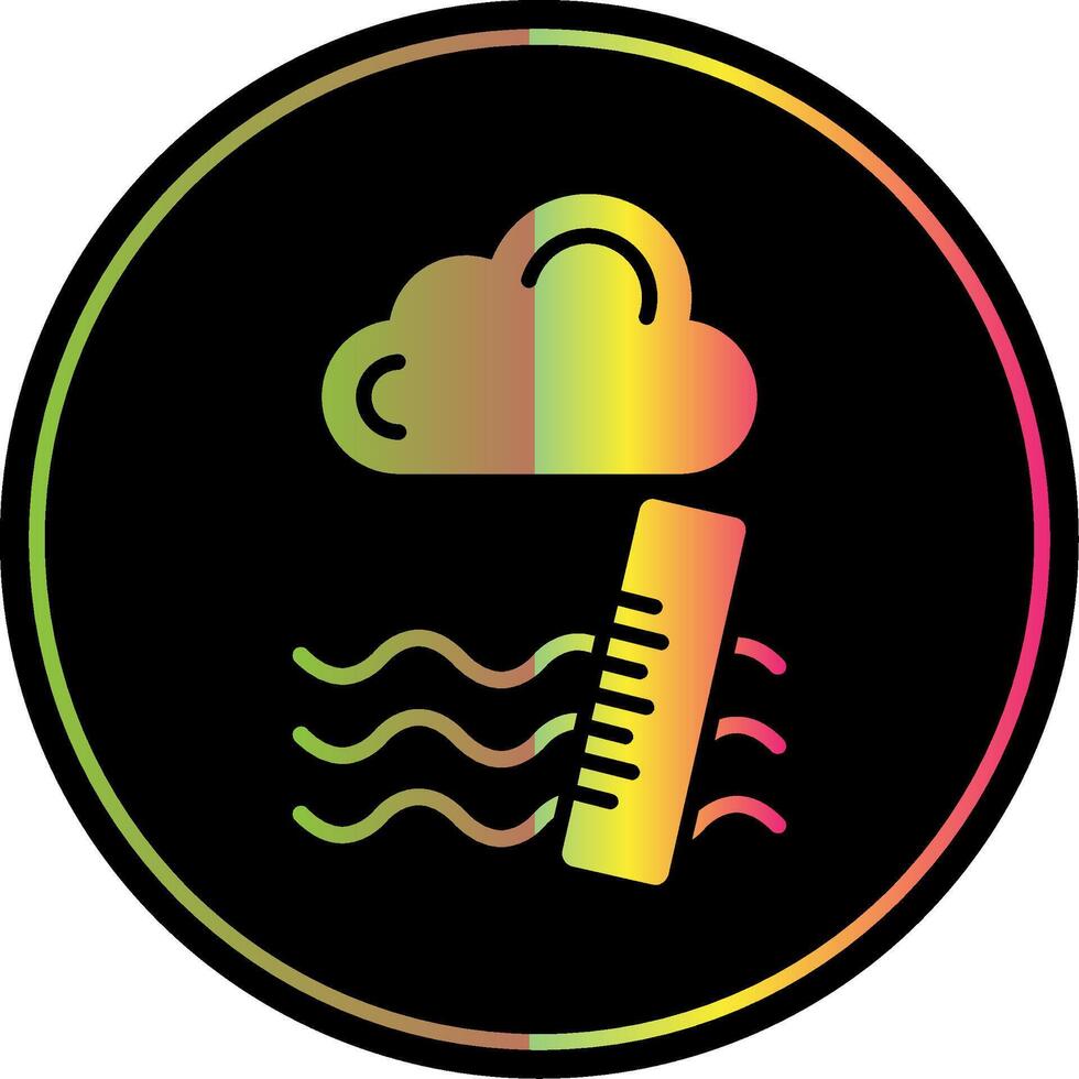 Ruler Glyph Due Color Icon Design vector