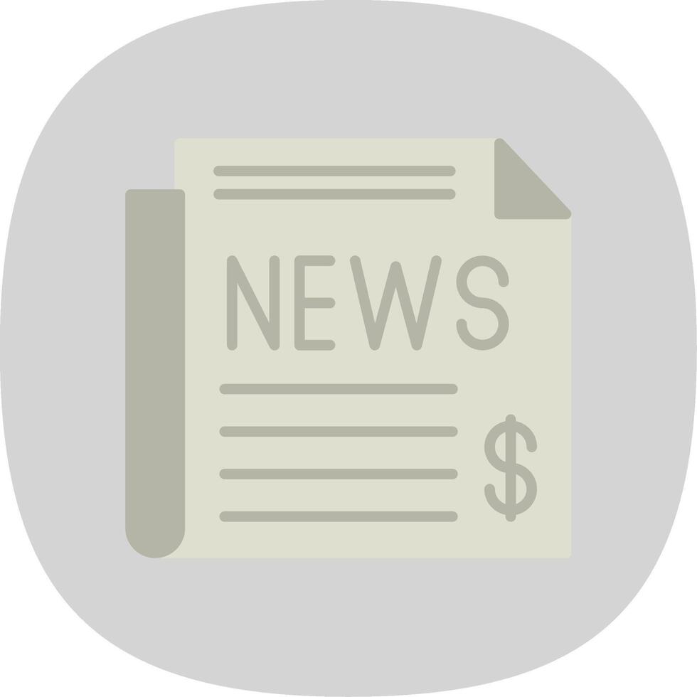 Business NEws Flat Curve Icon Design vector