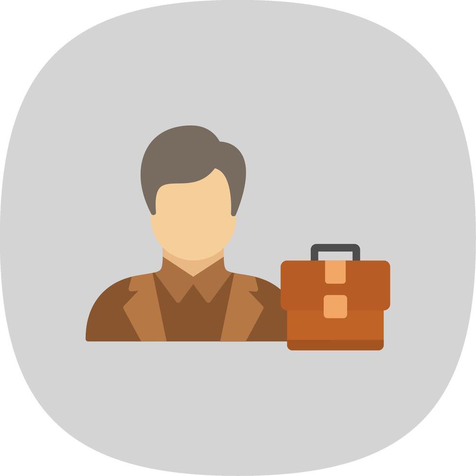 Business Style Flat Curve Icon Design vector