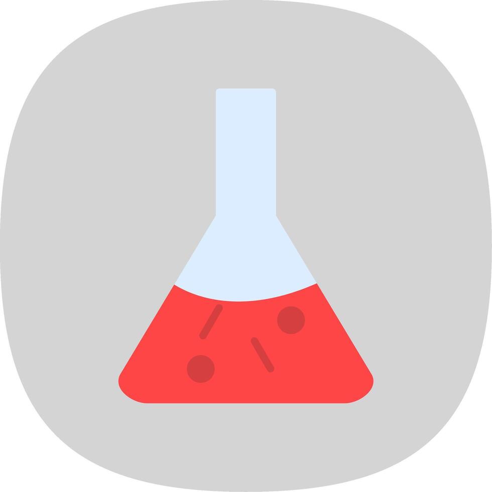 Chemistry Flat Curve Icon Design vector