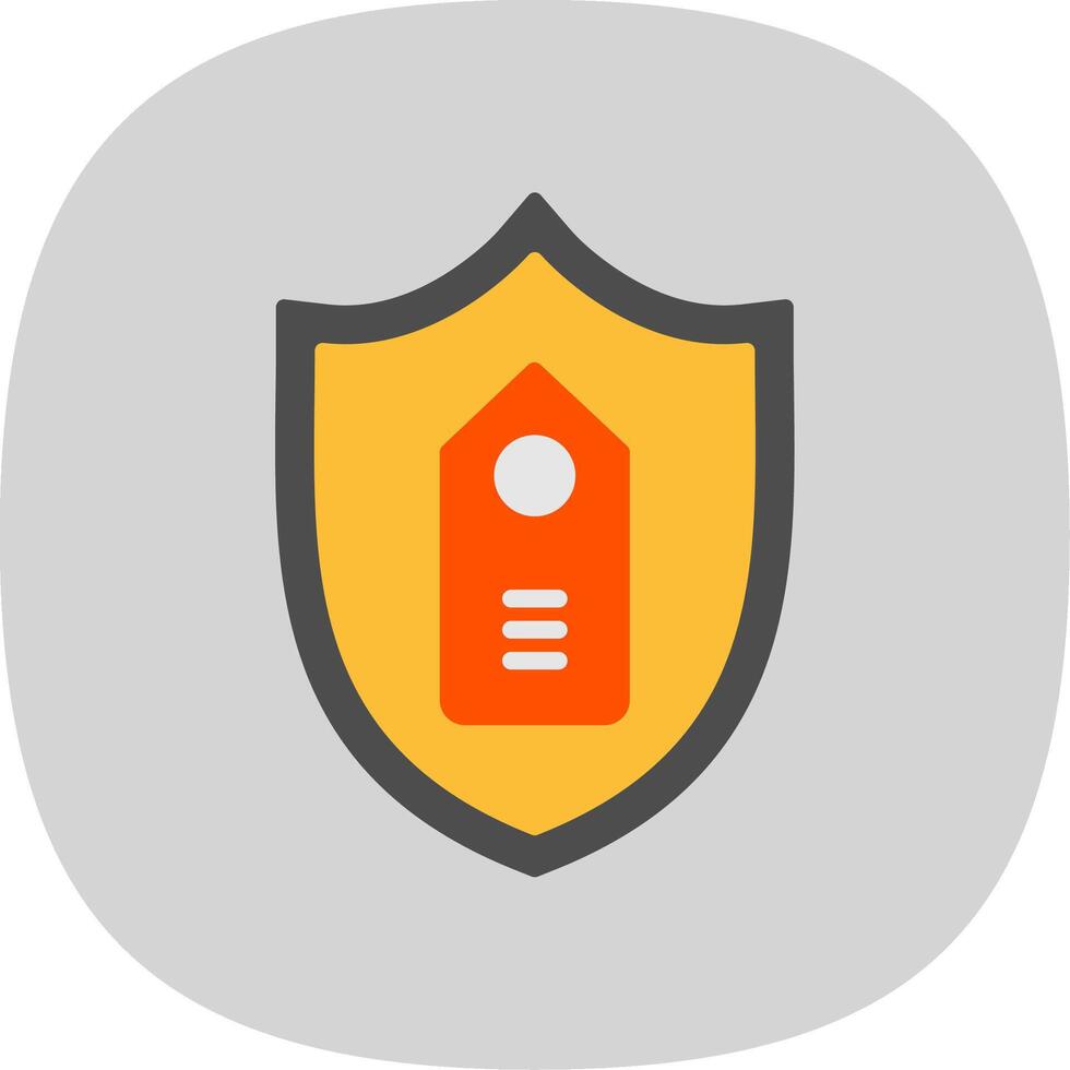 Brand Protection Flat Curve Icon Design vector