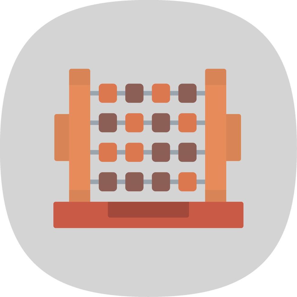 Abacus Flat Curve Icon Design vector