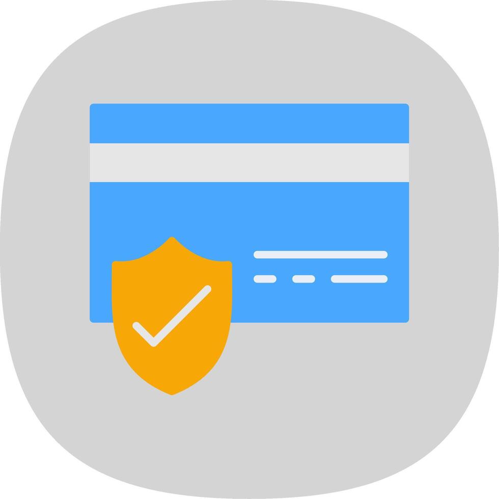 Secure Payments Flat Curve Icon Design vector