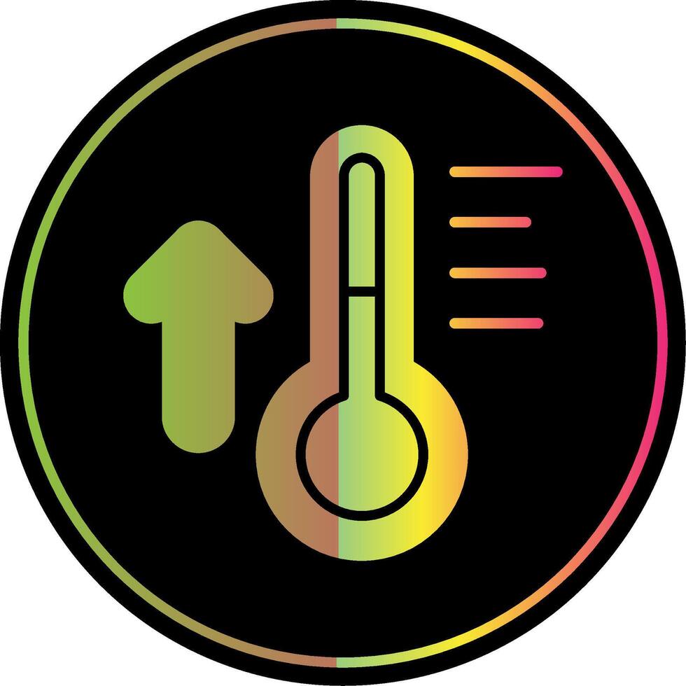 Thermometer Glyph Due Color Icon Design vector