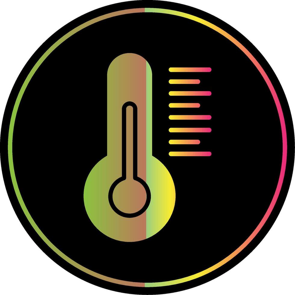 Thermometer Glyph Due Color Icon Design vector