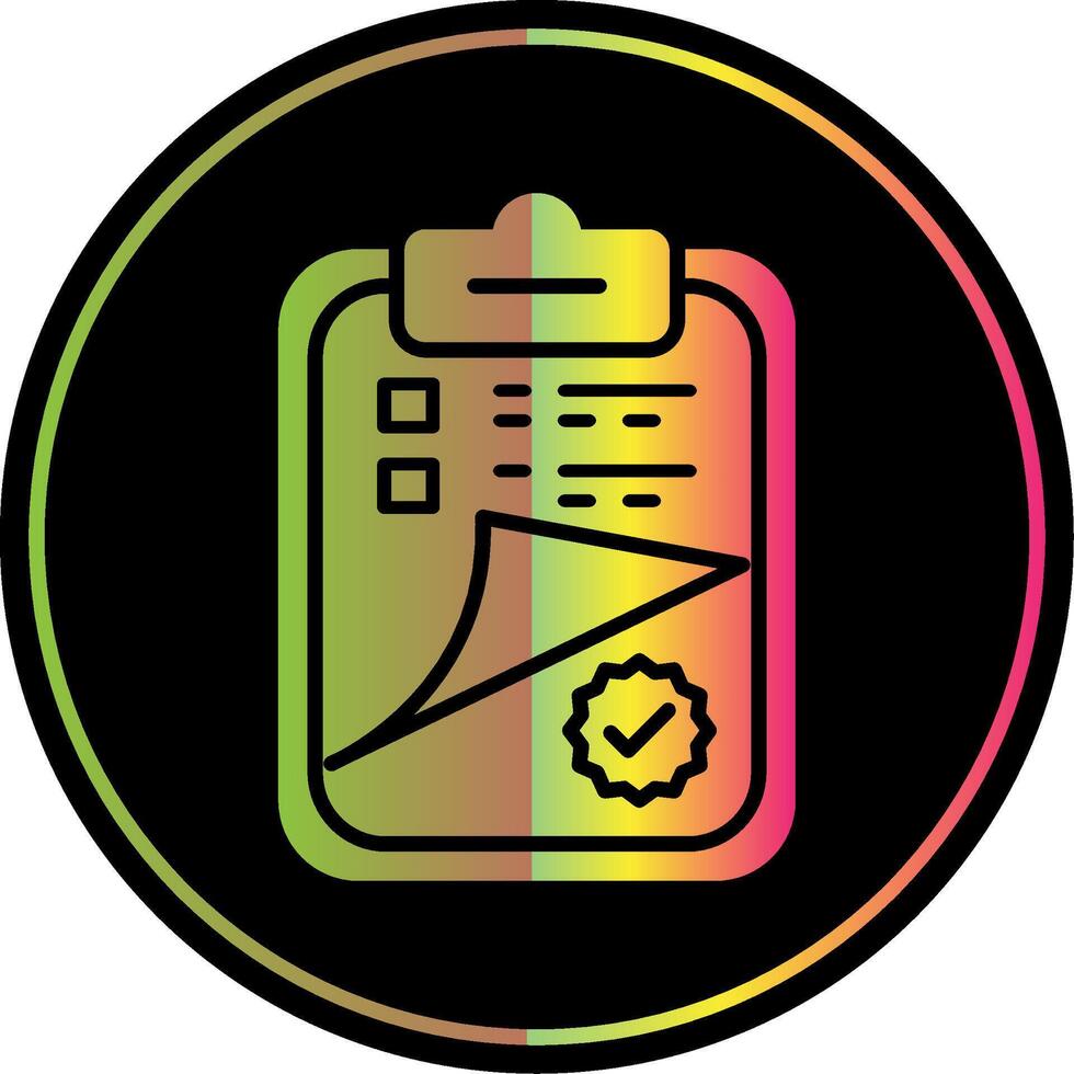 Clipboard Glyph Due Color Icon Design vector