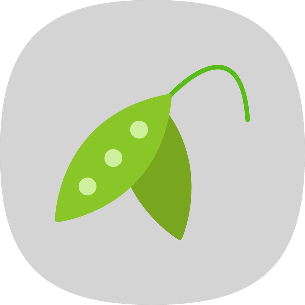 Pea Flat Curve Icon Design vector