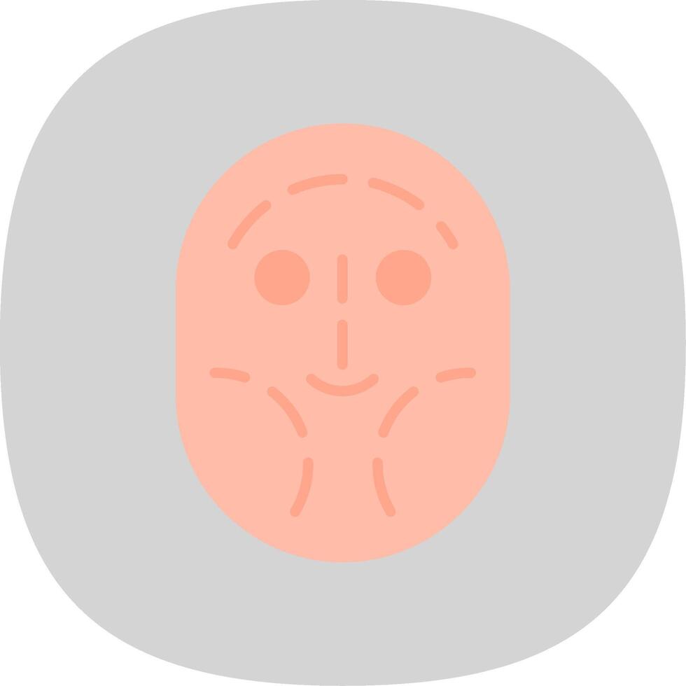 Facial Plastic Surgery Flat Curve Icon Design vector