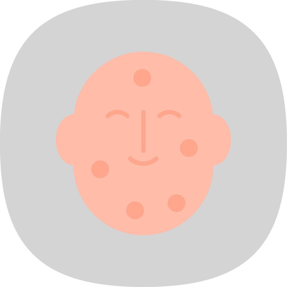 Dermatology Flat Curve Icon Design vector