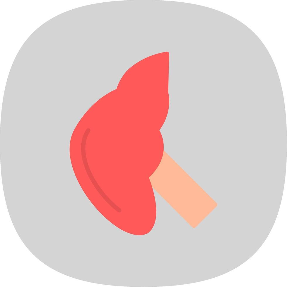 Hepatology Flat Curve Icon Design vector