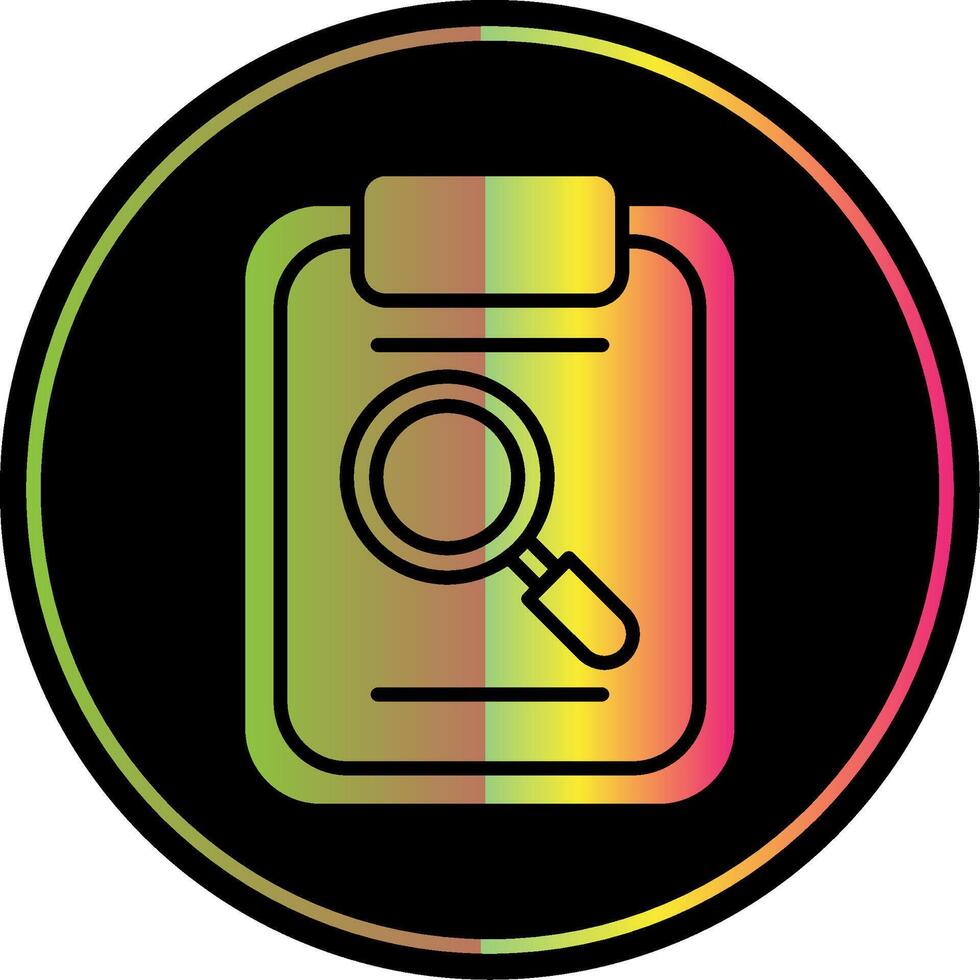 Magnifying Glass Glyph Due Color Icon Design vector