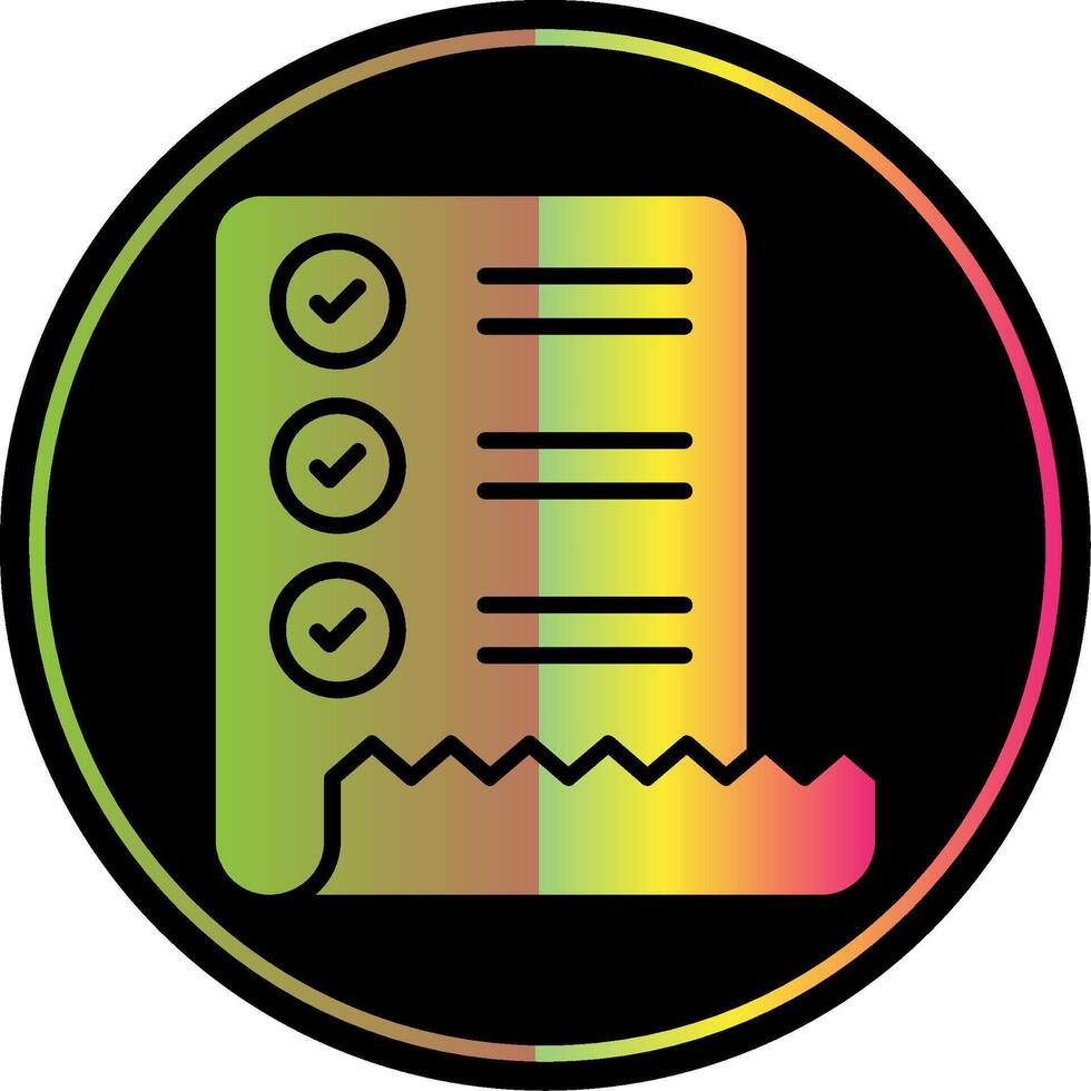 Check List Glyph Due Color Icon Design vector