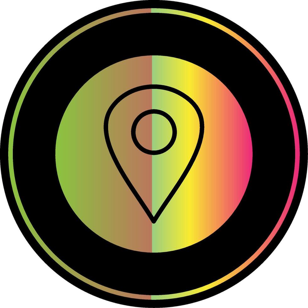 Location Glyph Due Color Icon Design vector