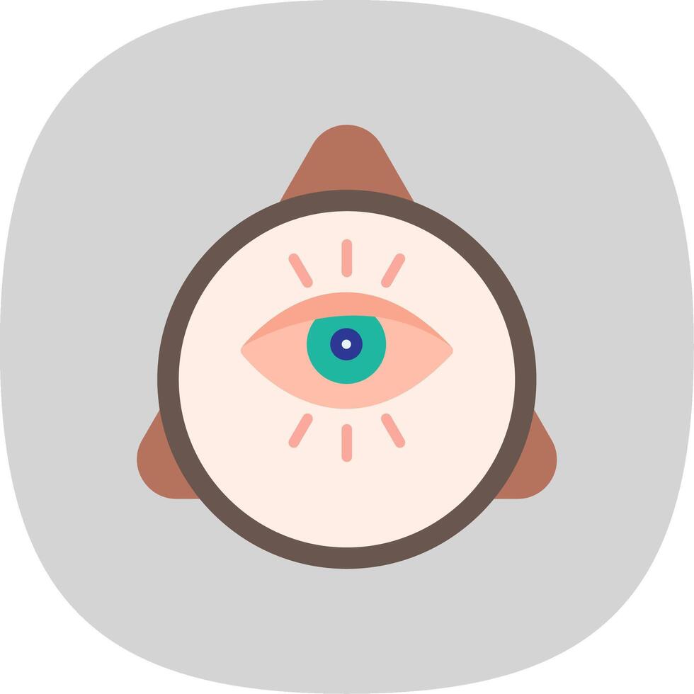 Eye Of Providence Flat Curve Icon Design vector