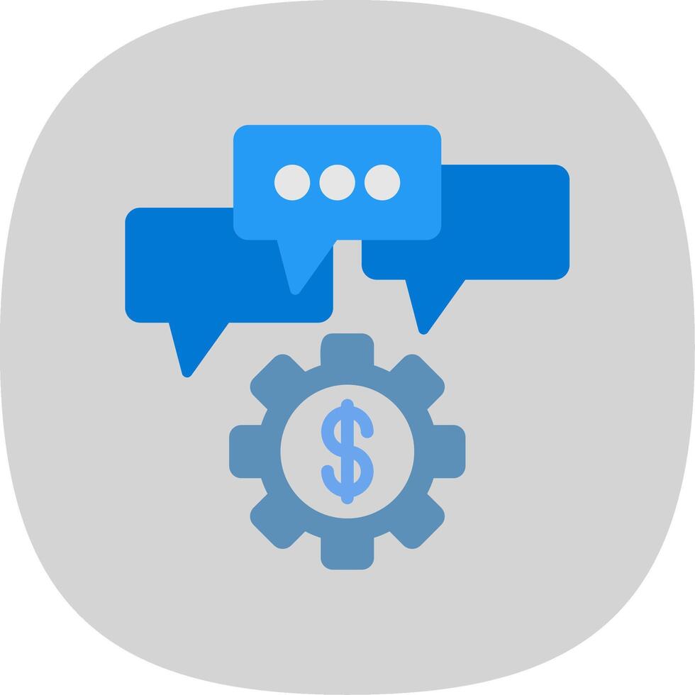 Business Dialog Flat Curve Icon Design vector