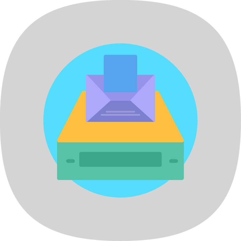 Project Inbox Flat Curve Icon Design vector