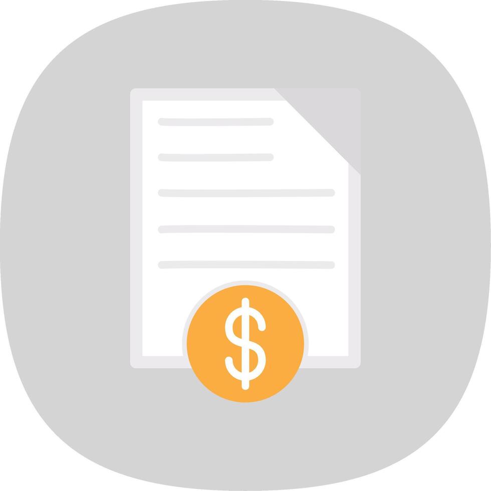 Mortgage Paper Flat Curve Icon Design vector