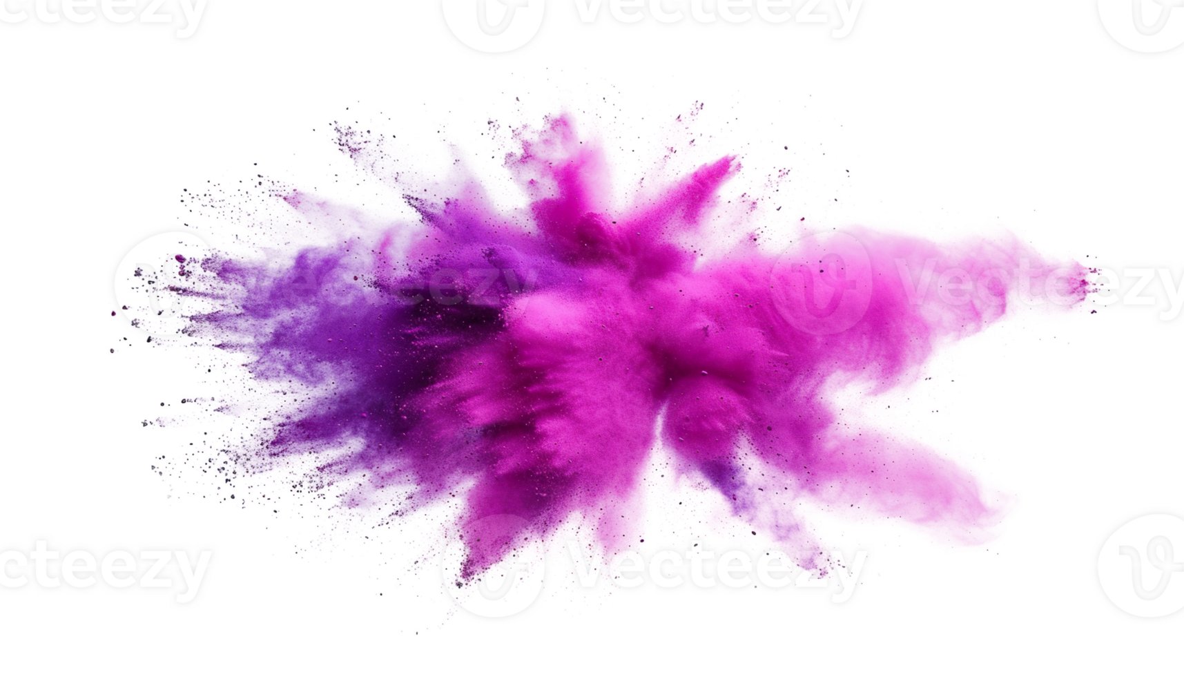 Purple violet lilac color powder dust explosion transparent background isolated graphic resource. Celebration, colorful festival, run or party element png