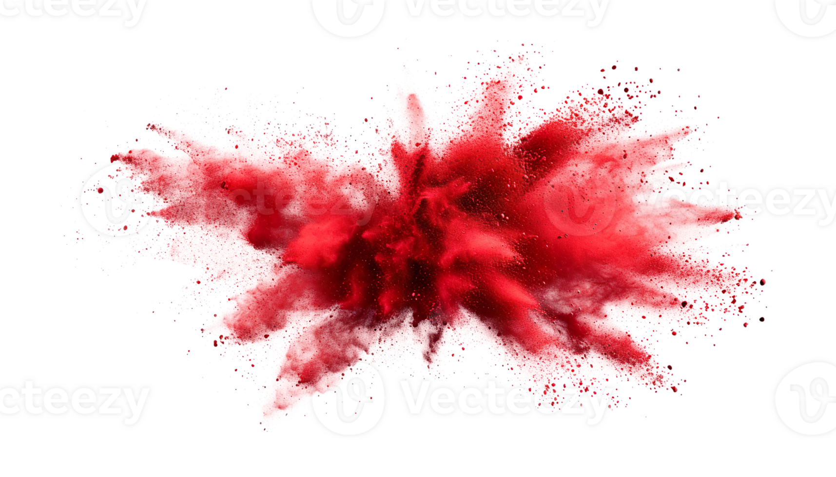 Red scarlet ruby color powder dust explosion transparent background isolated graphic resource. Celebration, colorful festival, run or party element png