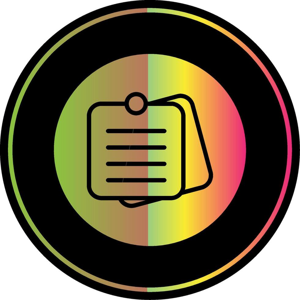 Sticky Notes Glyph Due Color Icon Design vector