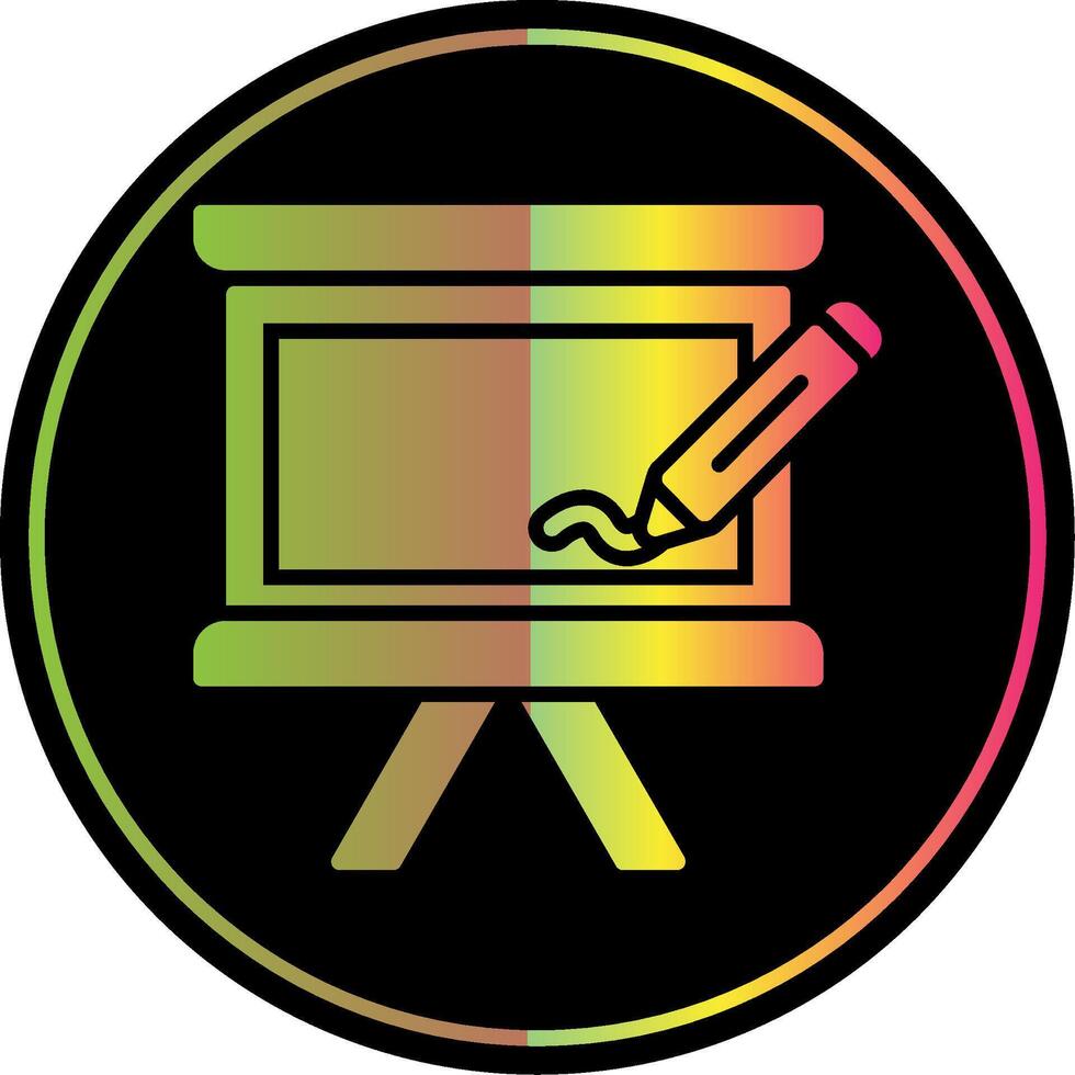 Board Glyph Due Color Icon Design vector