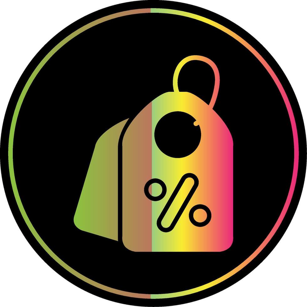 Price Tag Glyph Due Color Icon Design vector