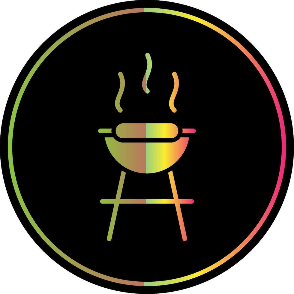 Bbq Glyph Due Color Icon Design vector