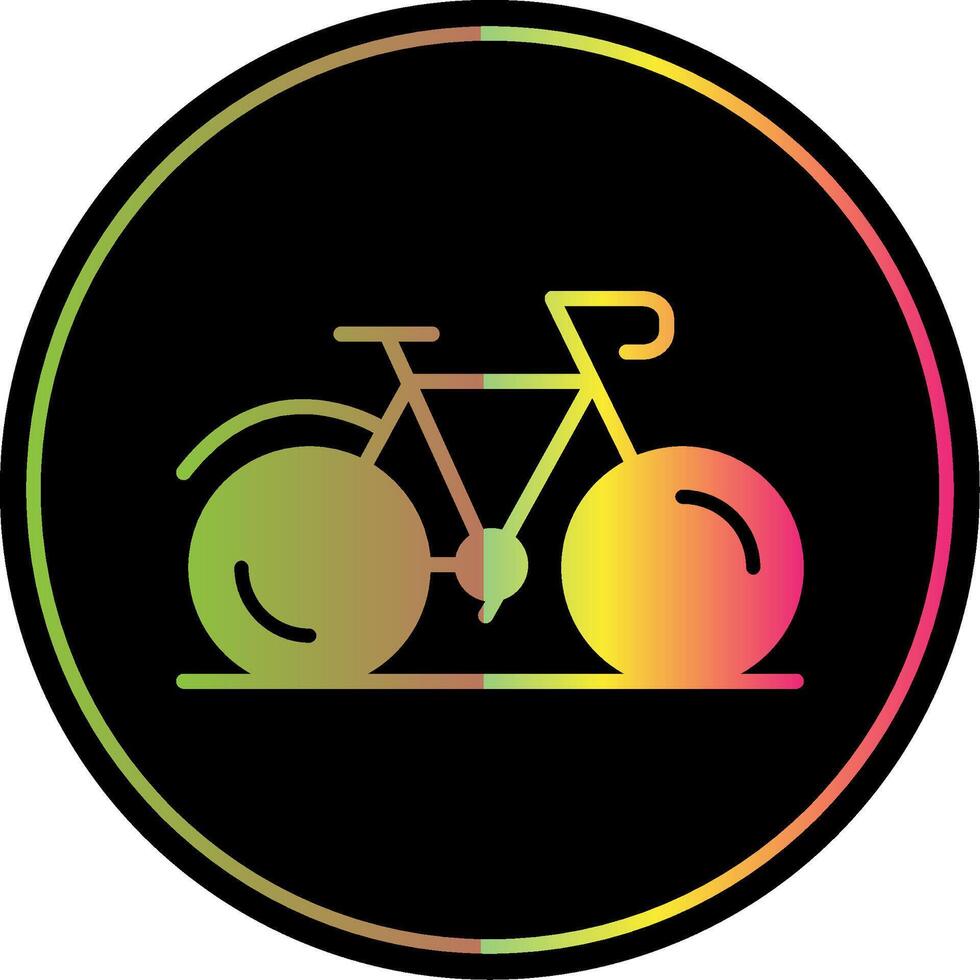 Bicycle Glyph Due Color Icon Design vector