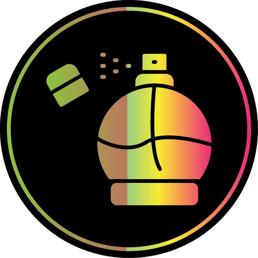 Perfume Glyph Due Color Icon Design vector