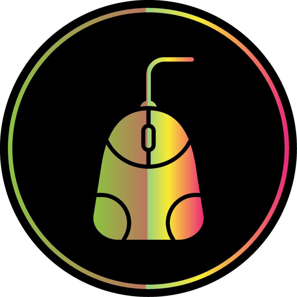 Mouse Glyph Due Color Icon Design vector