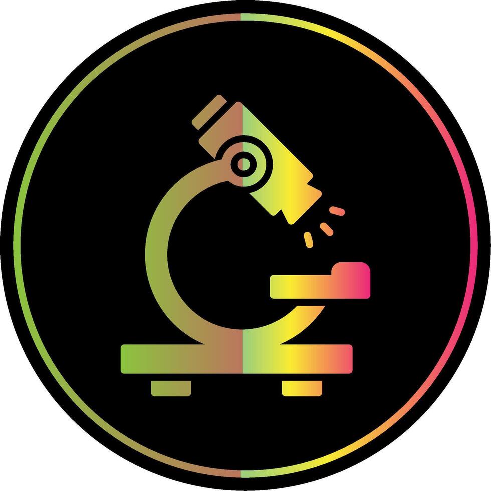 Microscope Glyph Due Color Icon Design vector