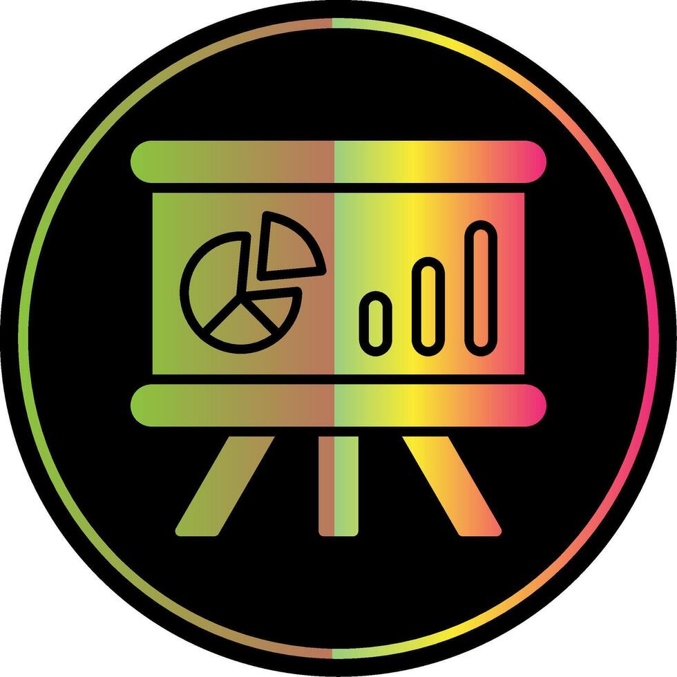 Whiteboard Glyph Due Color Icon Design vector