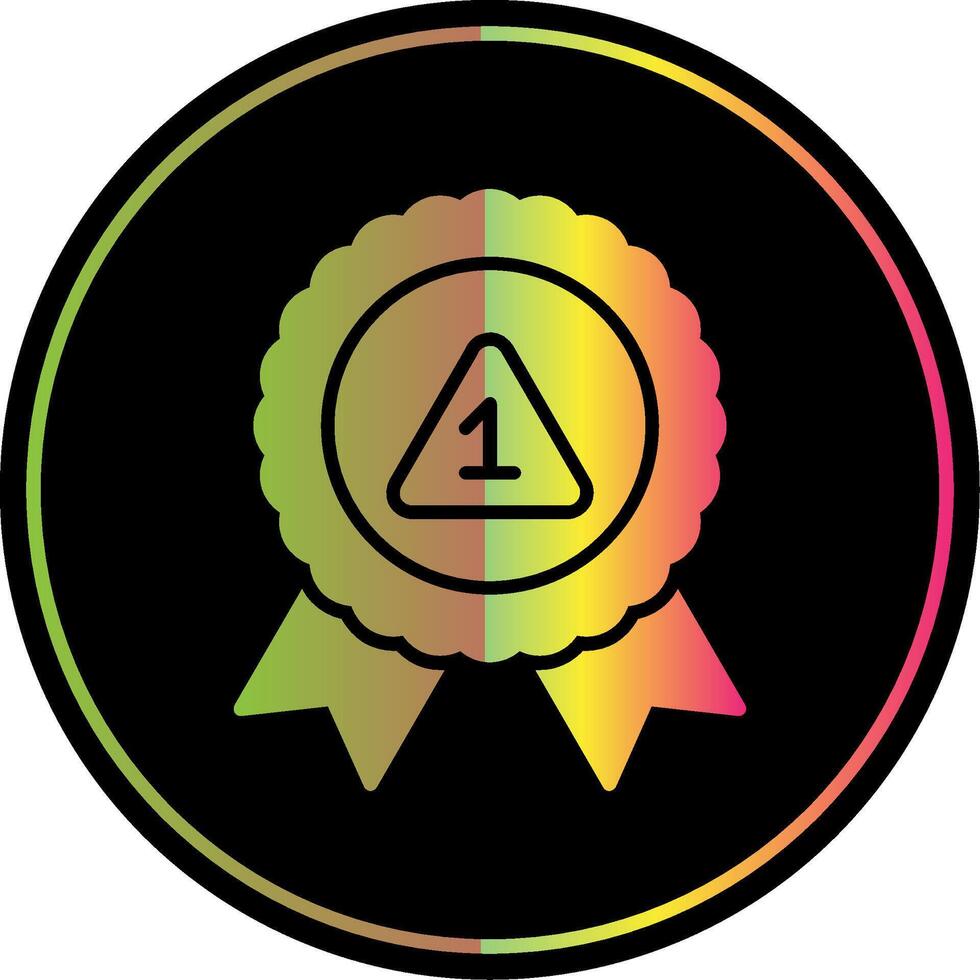 Award Glyph Due Color Icon Design vector