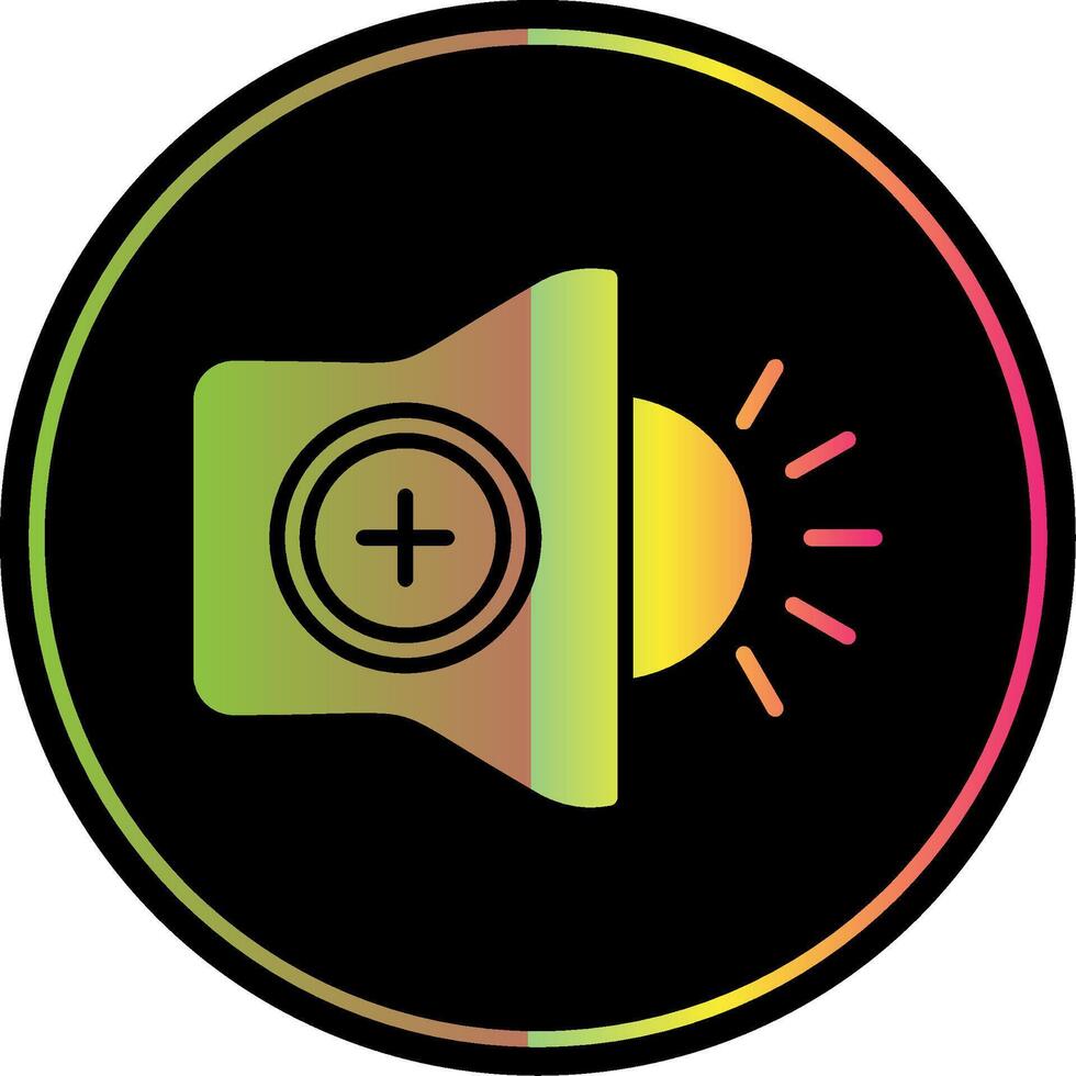 High Volume Glyph Due Color Icon Design vector