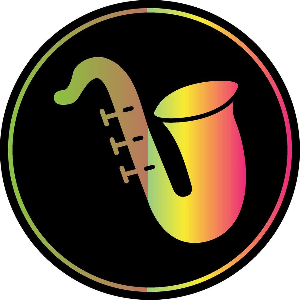 Sax Glyph Due Color Icon Design vector