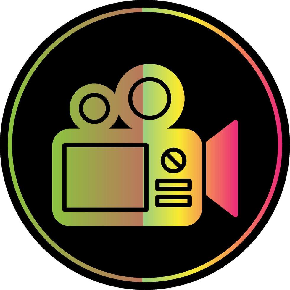 Camera Glyph Due Color Icon Design vector
