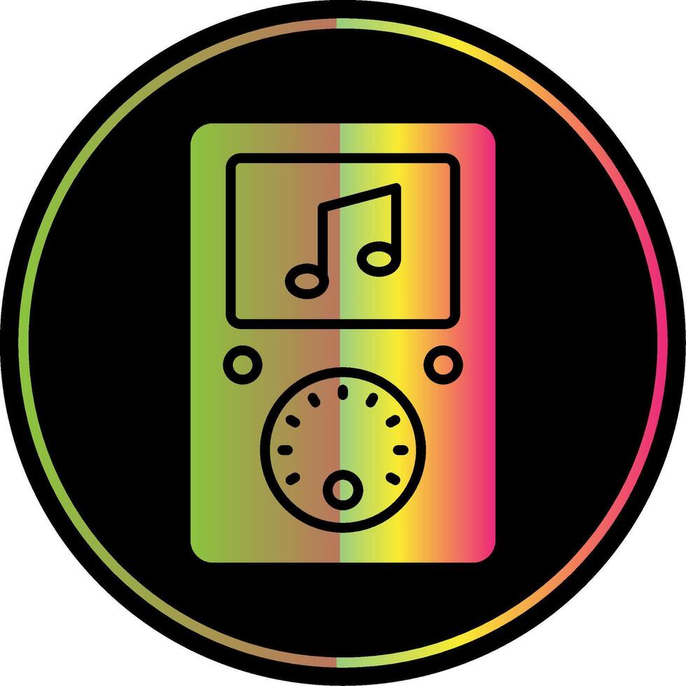 Music Player Glyph Due Color Icon Design vector