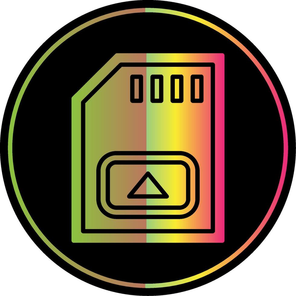 Memory Card Glyph Due Color Icon Design vector
